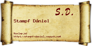 Stampf Dániel névjegykártya